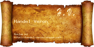 Handel Veron névjegykártya
